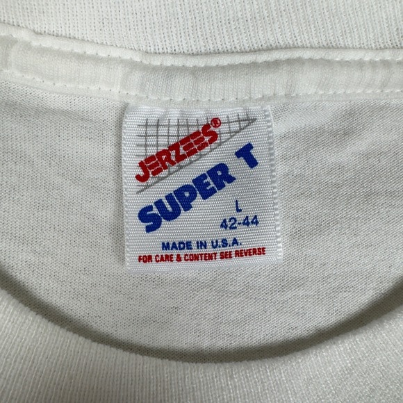 Vtg 1991 Jerzees Road Race Tee Men's M/L White Running‎ Labor Day Macon Tracks - Picture 5 of 9